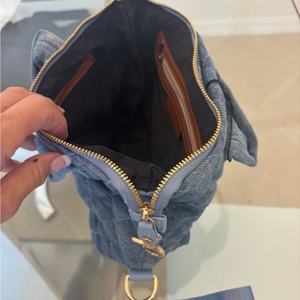 Quilted Denim Handbag Small - Picture 2 of 7